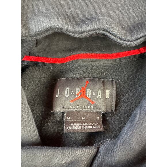 Jordan Hoodie Sweatshirt Jumping Man Black White Youth Medium - Picture 5 of 7